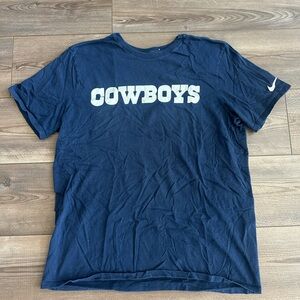Nike Dallas Cowboys Football NFL Navy Blue T-Shirt